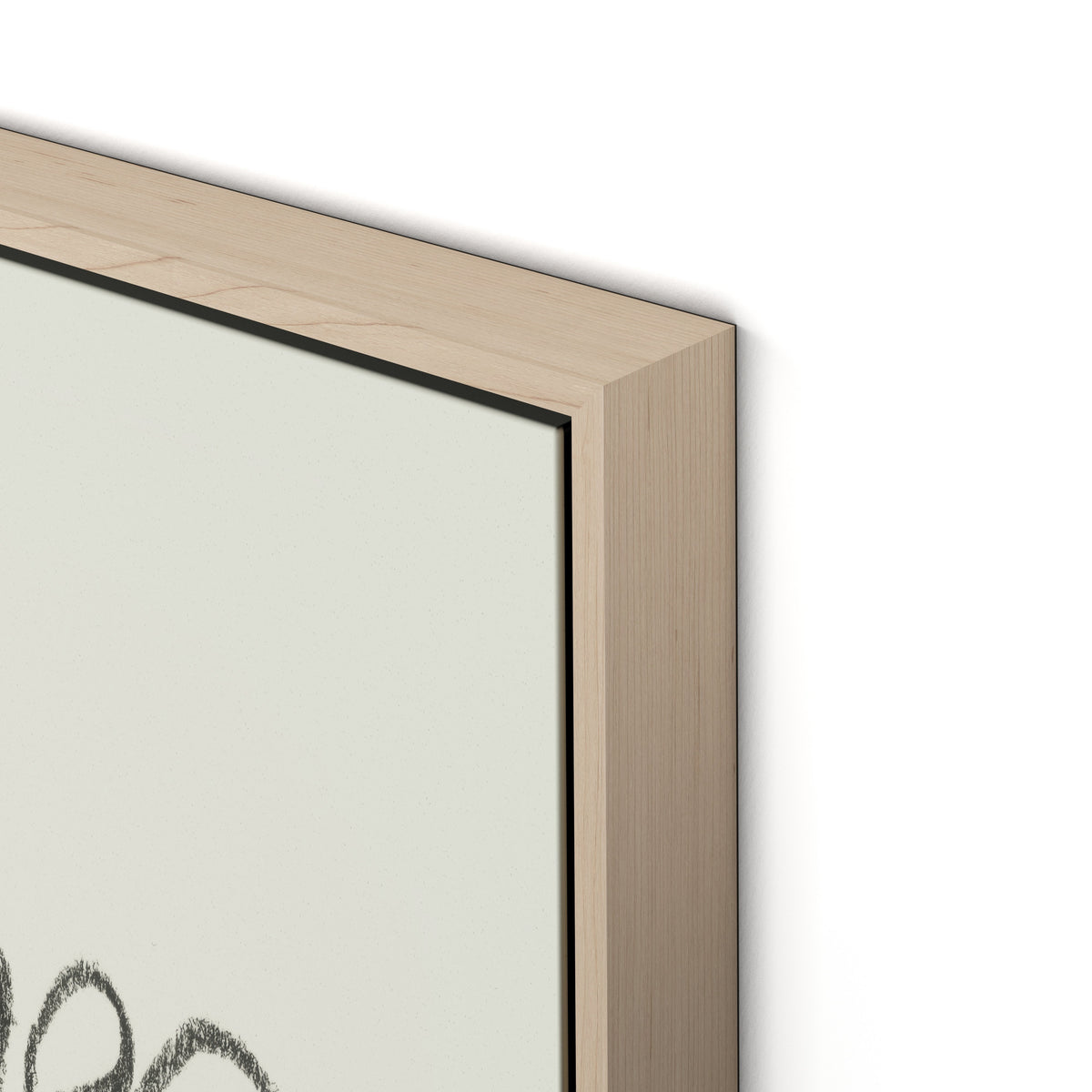 House Plant Canvas Floater Framed / 24 x 32 in / Natural Maple