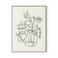 House Plant Canvas Floater Framed / 24 x 32 in / Natural Maple
