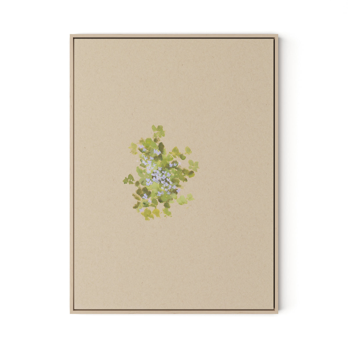Botanical V Canvas Floater Framed / 24 x 32 in / Natural Maple
