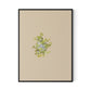 Botanical V Canvas Floater Framed / 24 x 32 in / Black