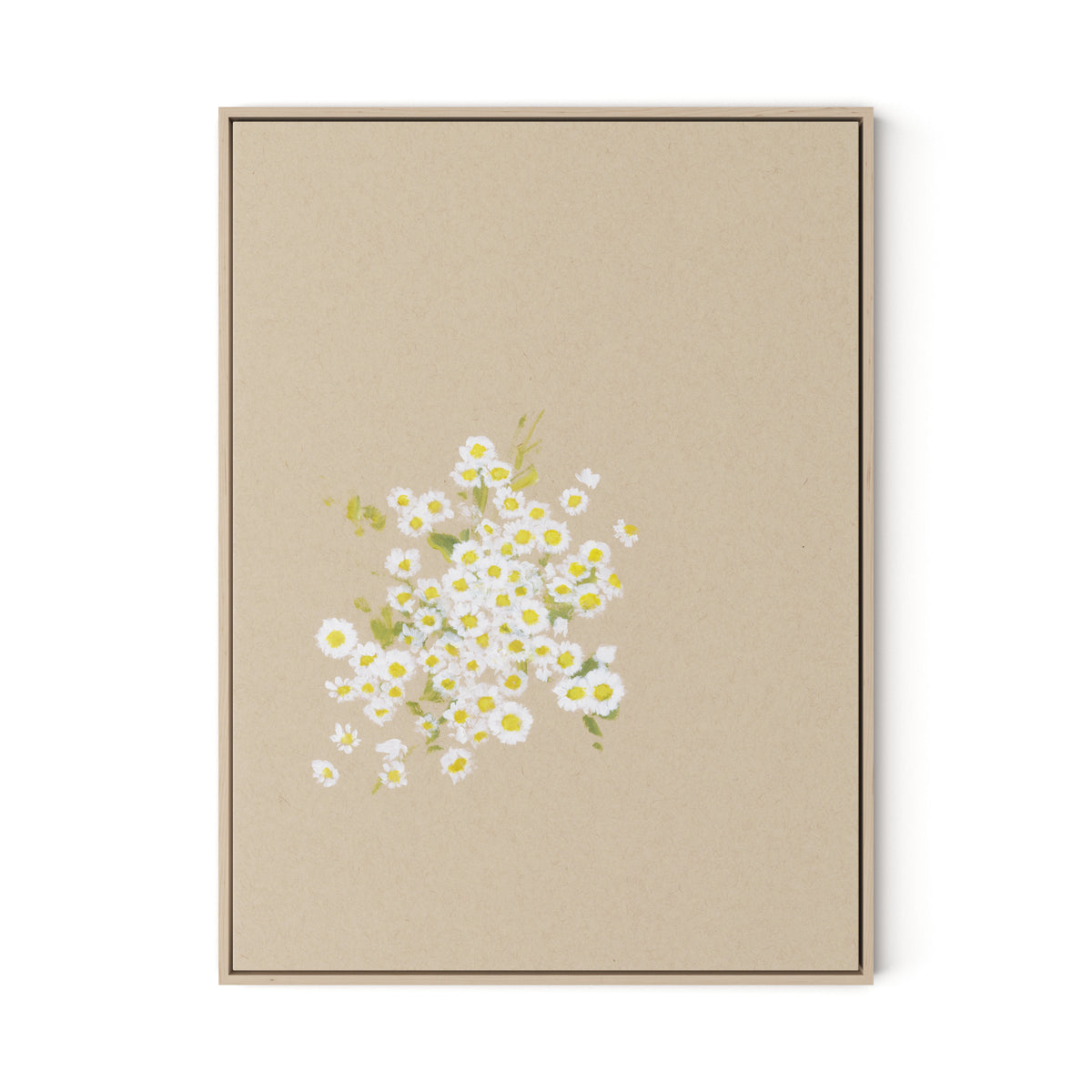 Botanical II Canvas Floater Framed / 24 x 32 in / Natural Maple
