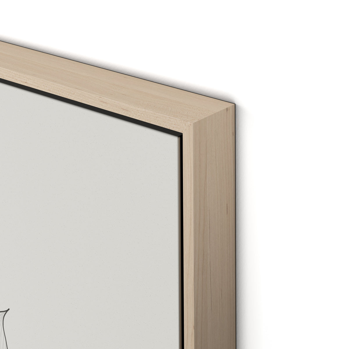 Magnolia Canvas Floater Framed / 27.5 x 32 in / Natural Maple
