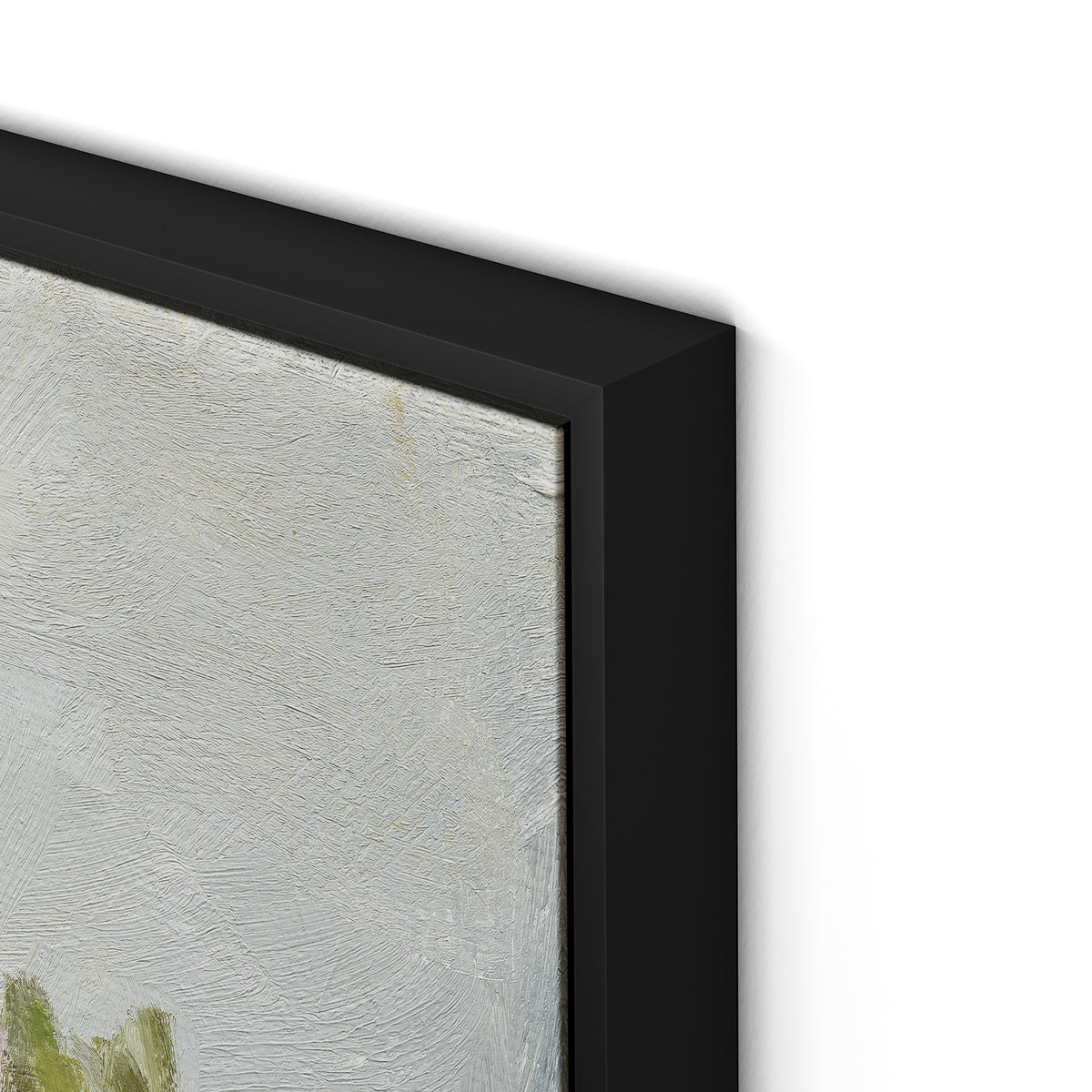 Protea Still Life Canvas Floater Framed / 26 x 32 in / Black