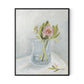 Protea Still Life Canvas Floater Framed / 26 x 32 in / Black