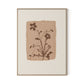 Petal and Water Green Abstract Canvas Floater Framed / 24 x 32 in / Natural Maple