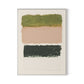 Morning Pink, Night Green Abstract Canvas Floater Framed / 24 x 32 in / White