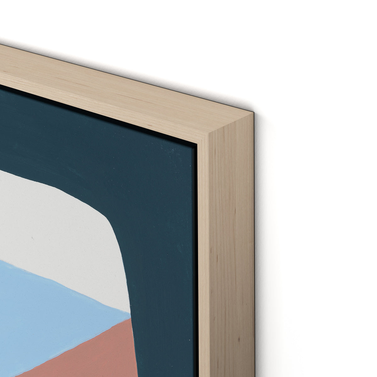 Walking No. 1 Canvas Floater Framed / 24 x 32 in / Natural Maple