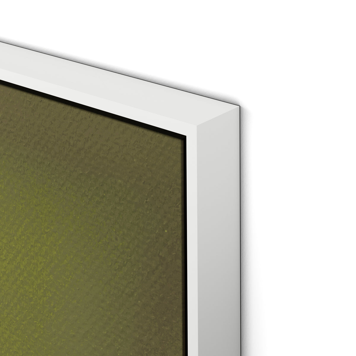 Composition Verdant Canvas Floater Framed / 24 x 32 in / White