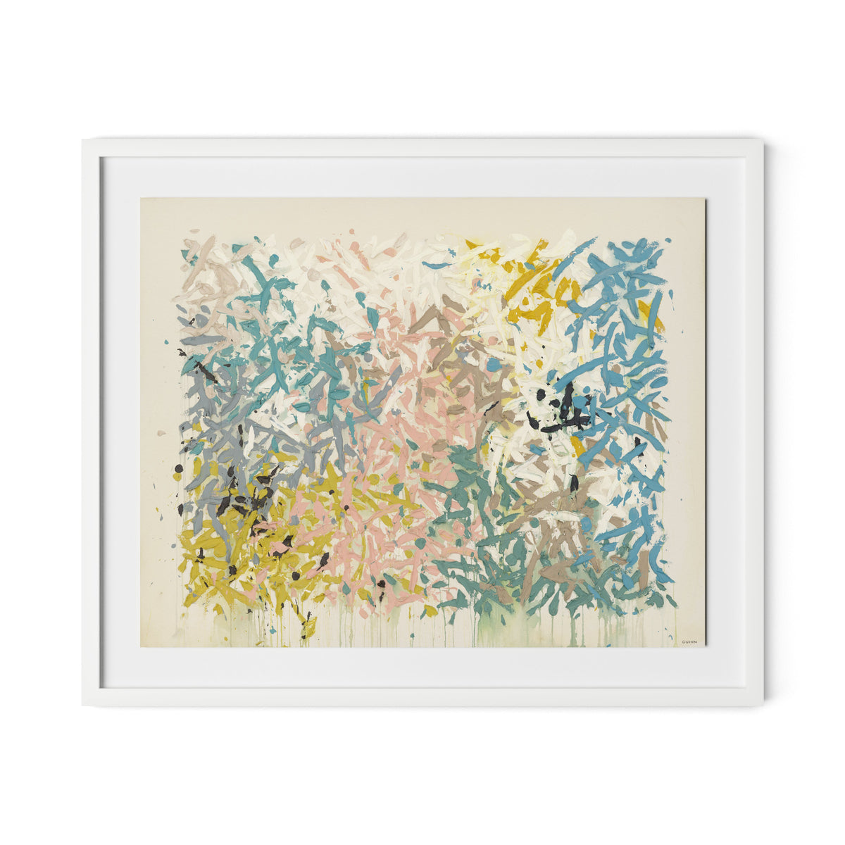 Our Hands Are Open No.18 Framed Paper / 32 x 26.5 in / White
