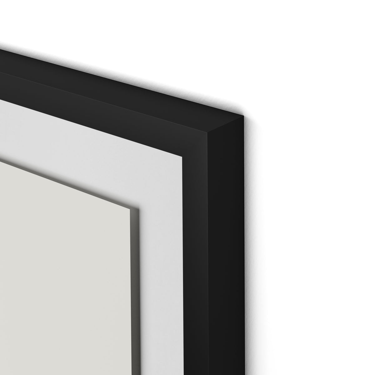Curves Corners Framed Paper / 32 x 26.5 in / Black