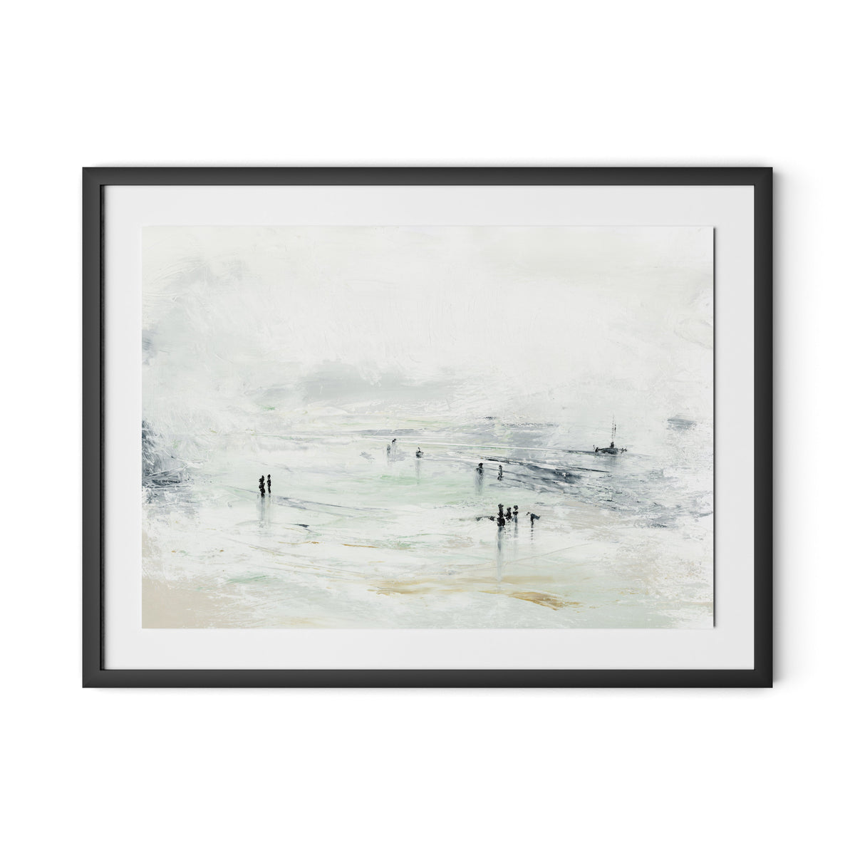 Ebb and Flow Framed Paper / 32 x 24 in / Black