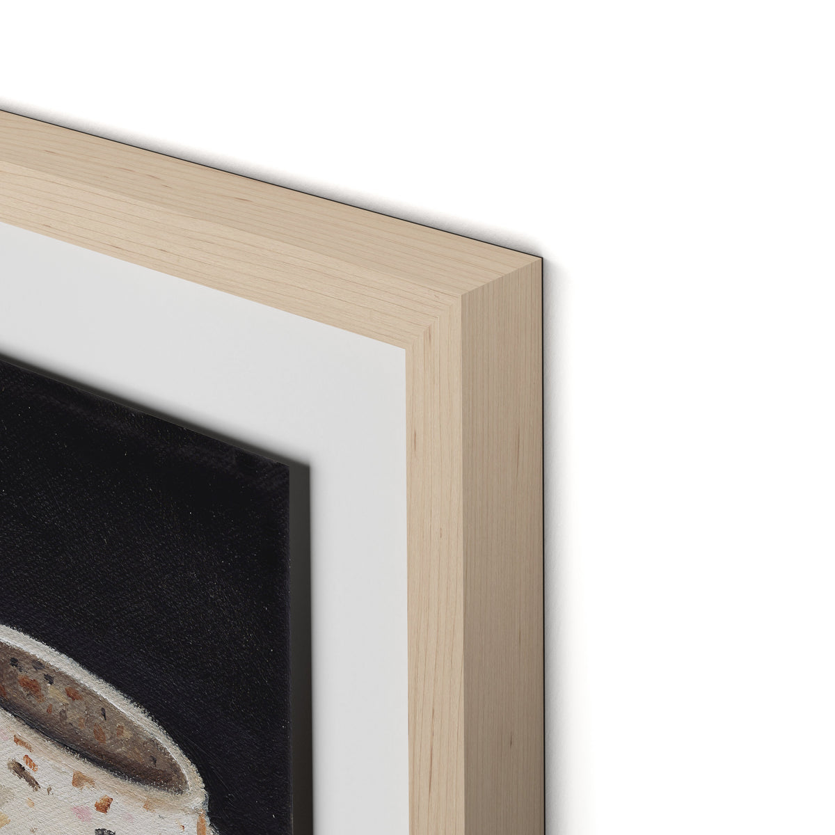 Terrazzo Vase Framed Paper / 32 x 18.5 in / Natural Maple