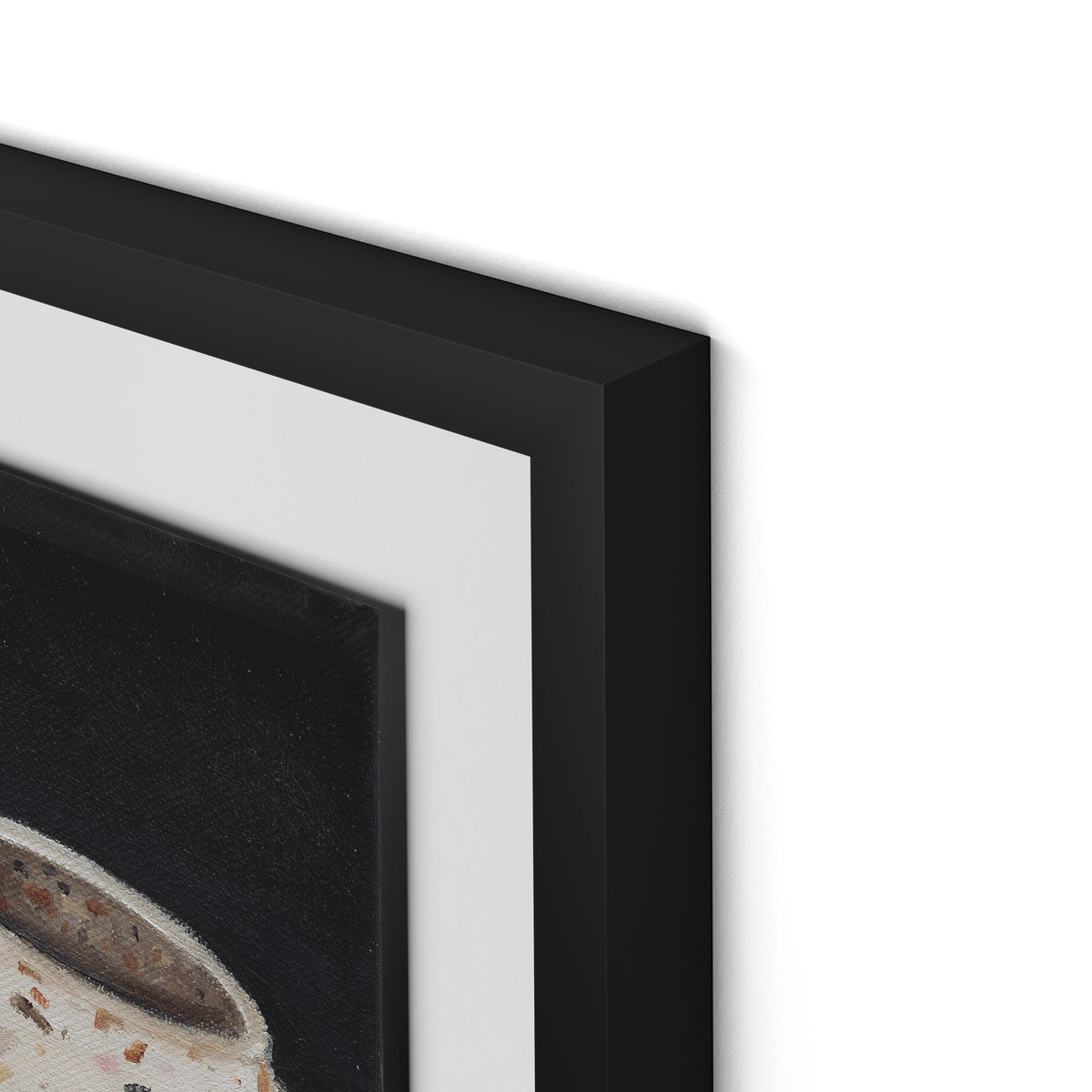 Terrazzo Vase Framed Paper / 32 x 18.5 in / Black