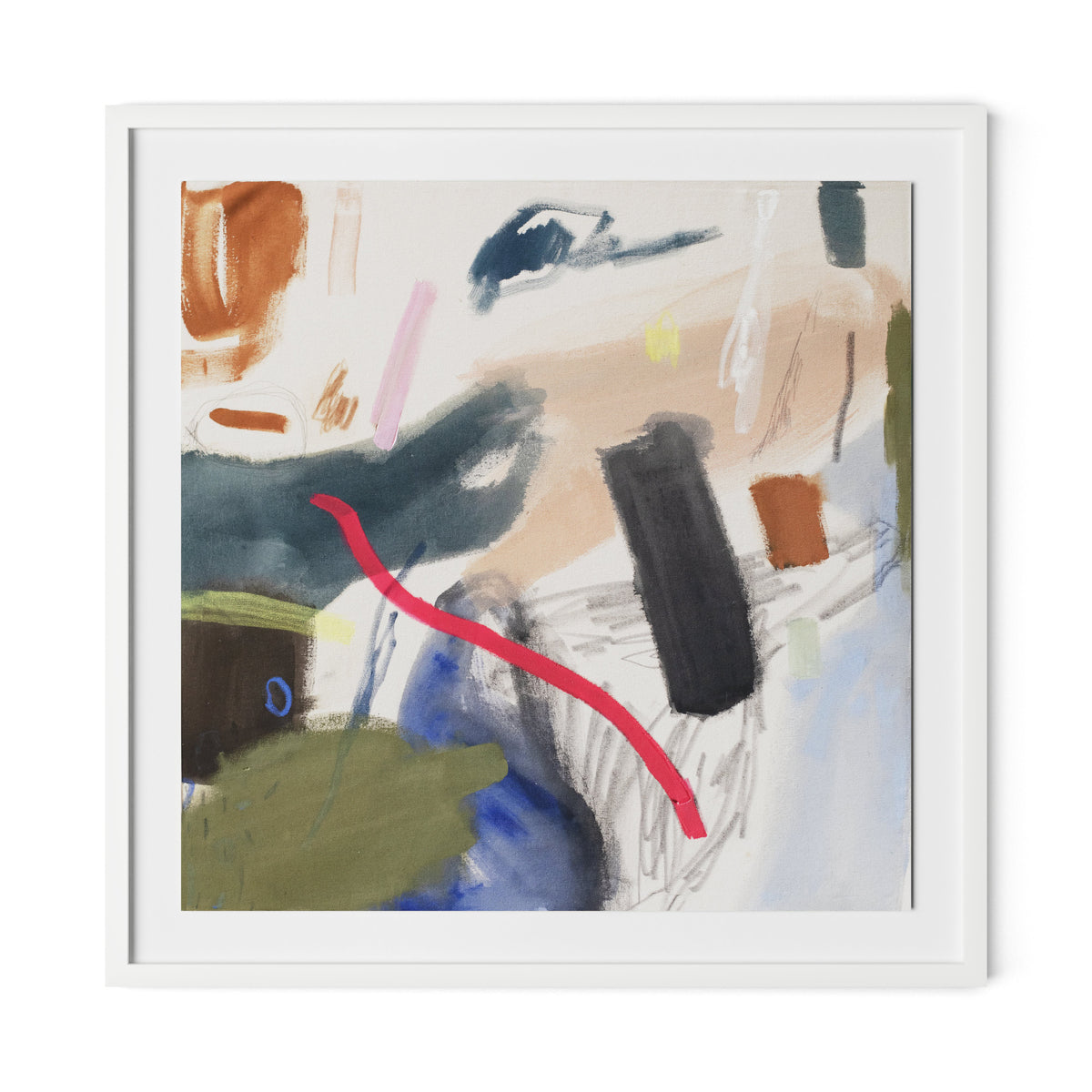 Girls Just Wanna Have Fun Framed Paper / 32 x 32 in / White