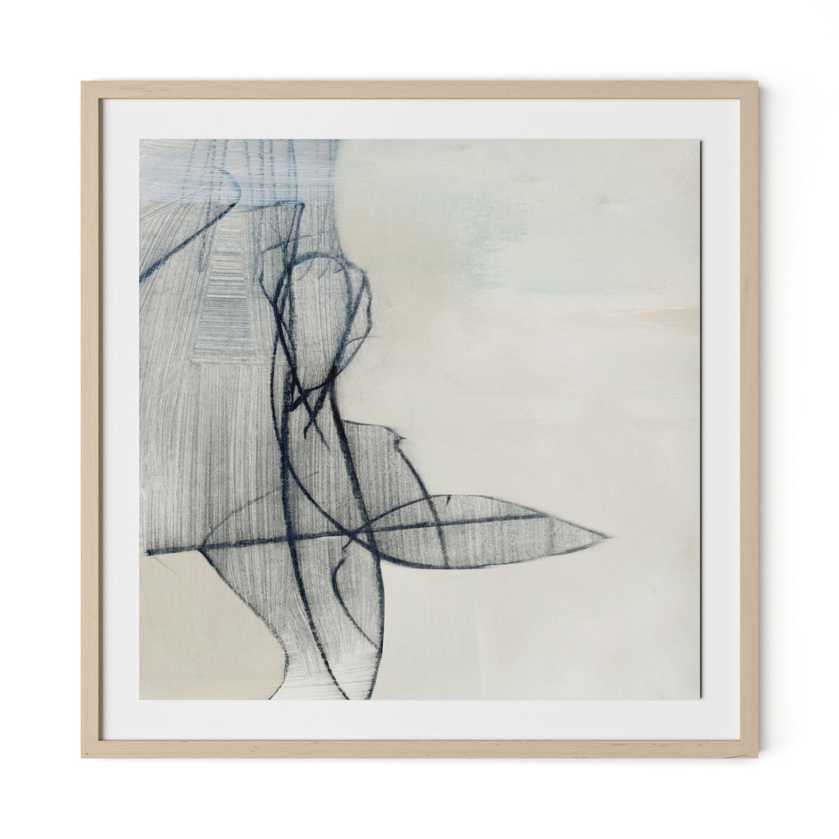 The Way Framed Paper / 32 x 32 in / Natural Maple