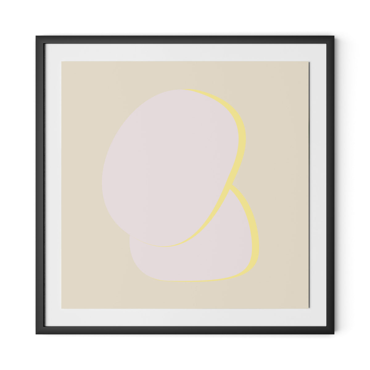 Stones 2 - Recolor 2 Framed Paper / 32 x 32 in / Black