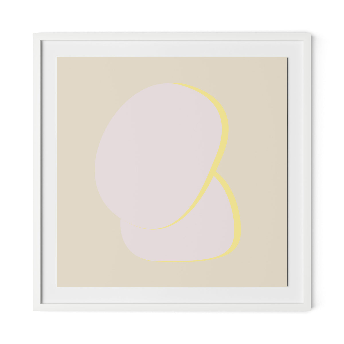 Stones 2 - Recolor 2 Framed Paper / 32 x 32 in / White