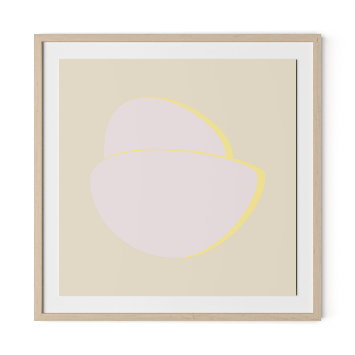 Stones C - Recolor 2 Framed Paper / 32 x 32 in / Natural Maple