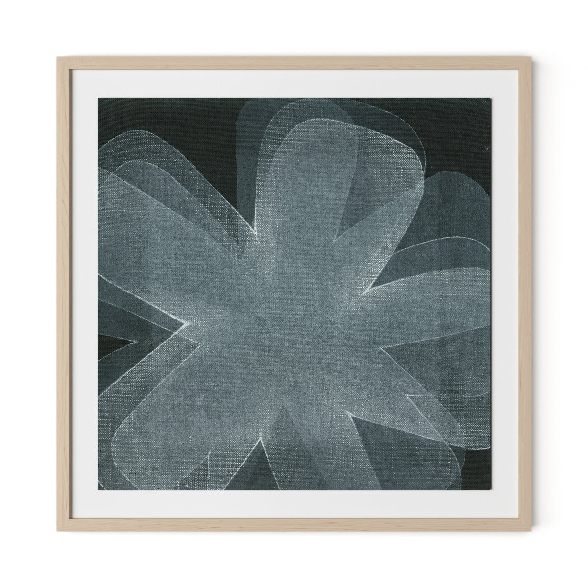 Shadows I Framed Paper / 32 x 32 in / Natural Maple