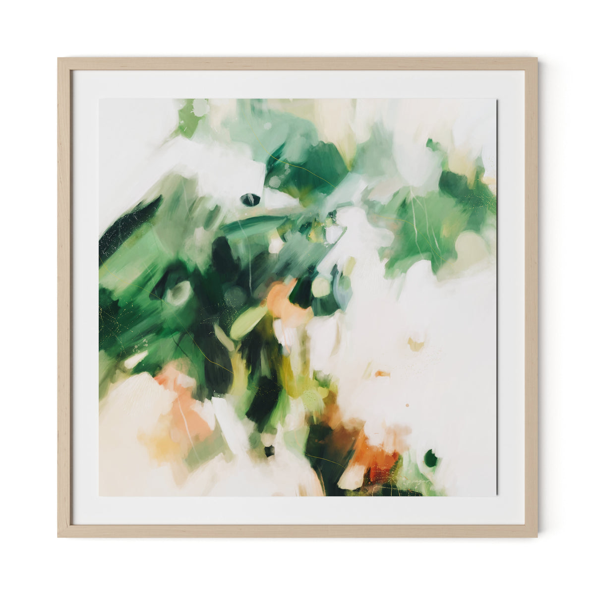 Evergreen Framed Paper / 32 x 32 in / Natural Maple