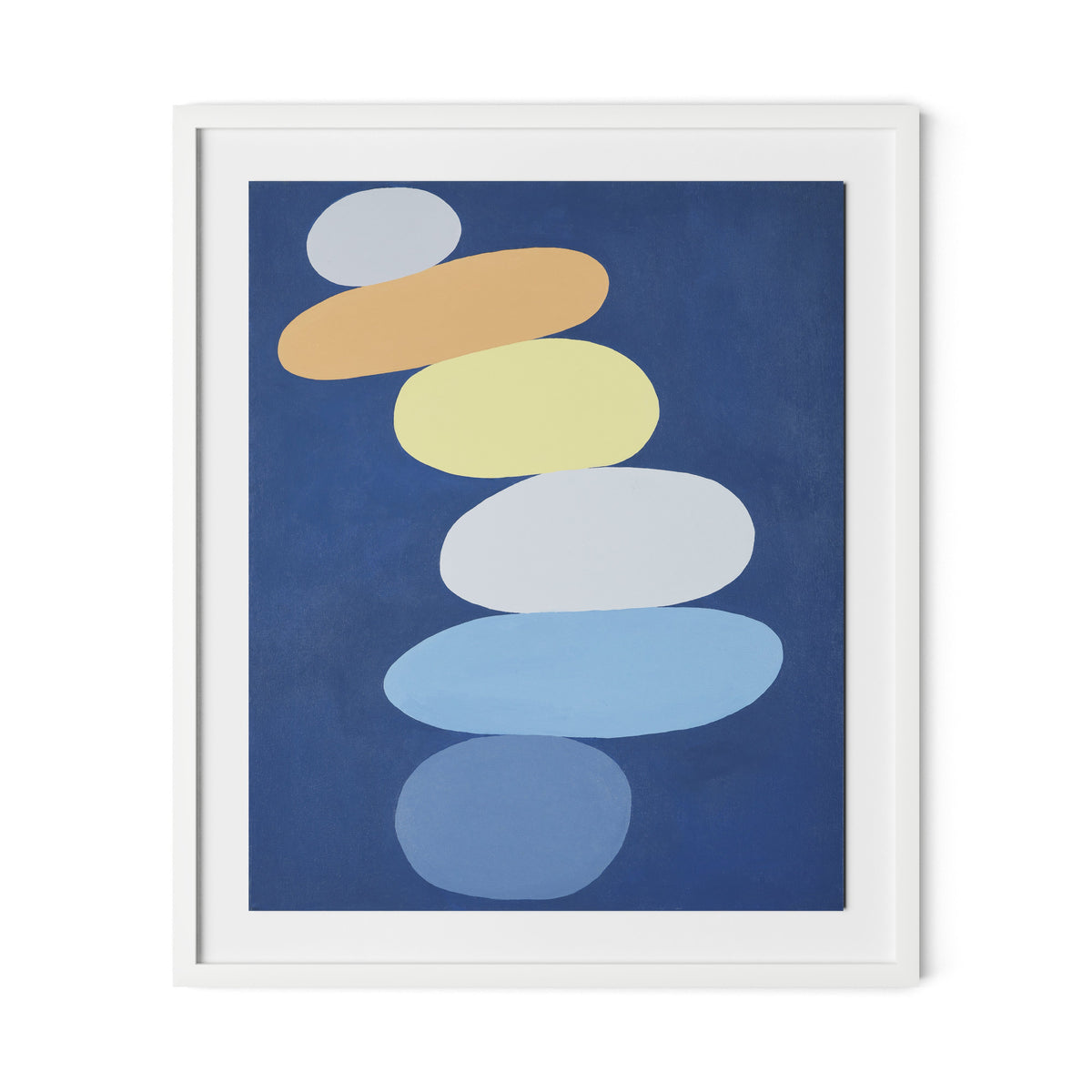 Boardwalk Stack Framed Paper / 27 x 32 in / White