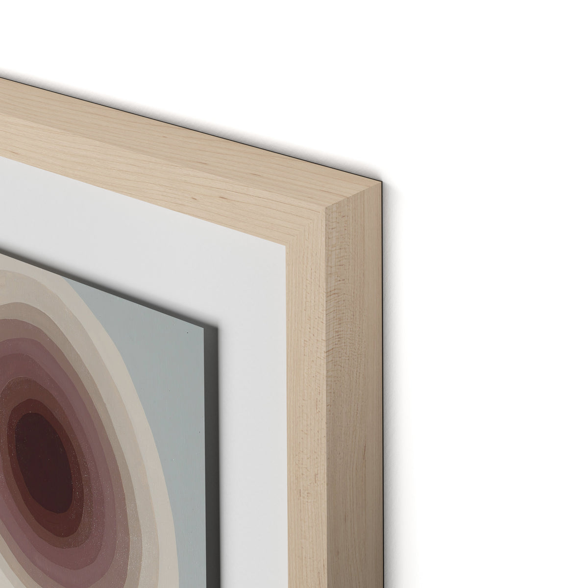 Plum Sky Rounds Framed Paper / 20.5 x 32 in / Natural Maple