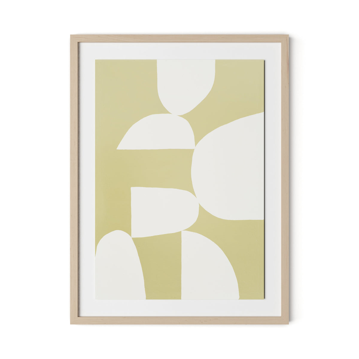 Meditation Sage Framed Paper / 24 x 32 in / Natural Maple