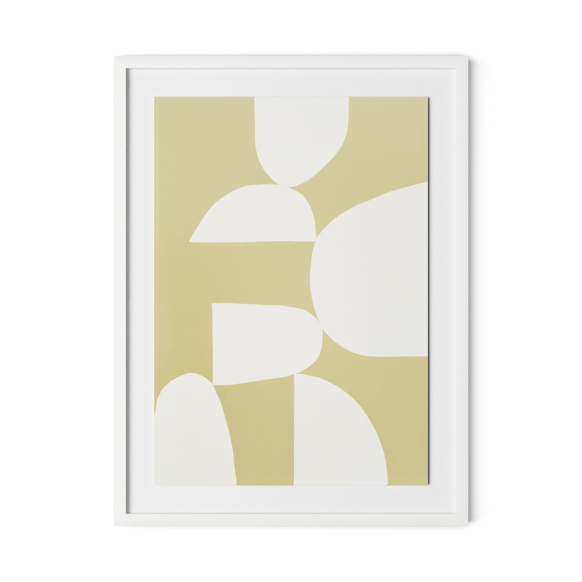 Meditation Sage Framed Paper / 24 x 32 in / White