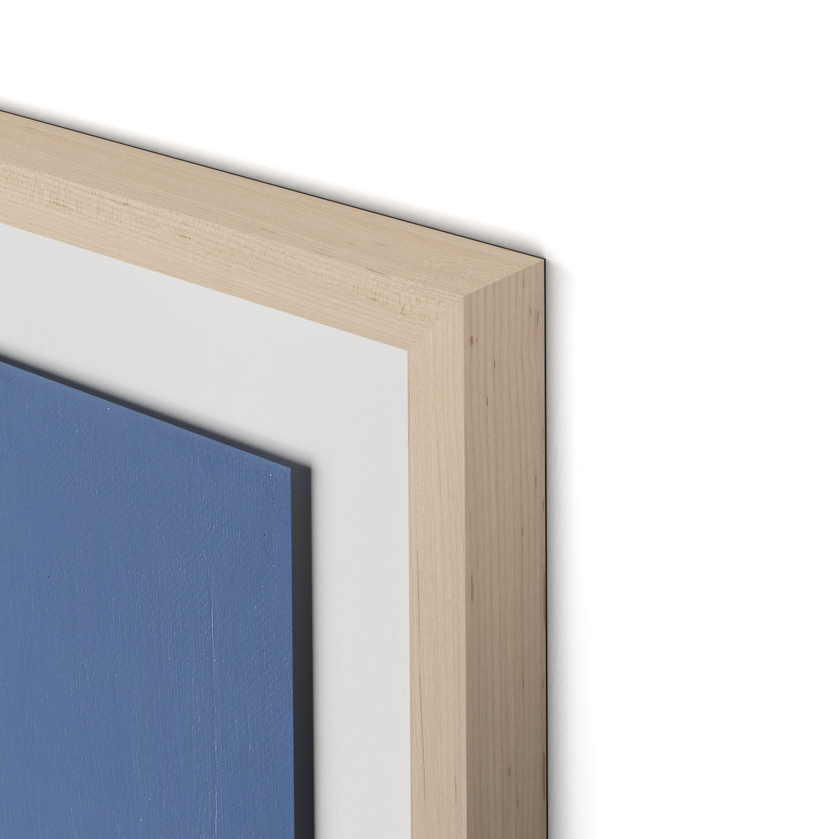 Meditation Blue Framed Paper / 24 x 32 in / Natural Maple