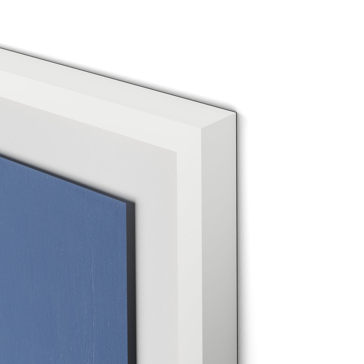 Meditation Blue Framed Paper / 24 x 32 in / White