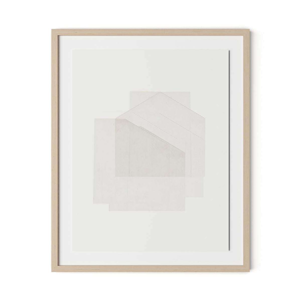 Box Framed Paper / 26 x 32 in / Natural Maple