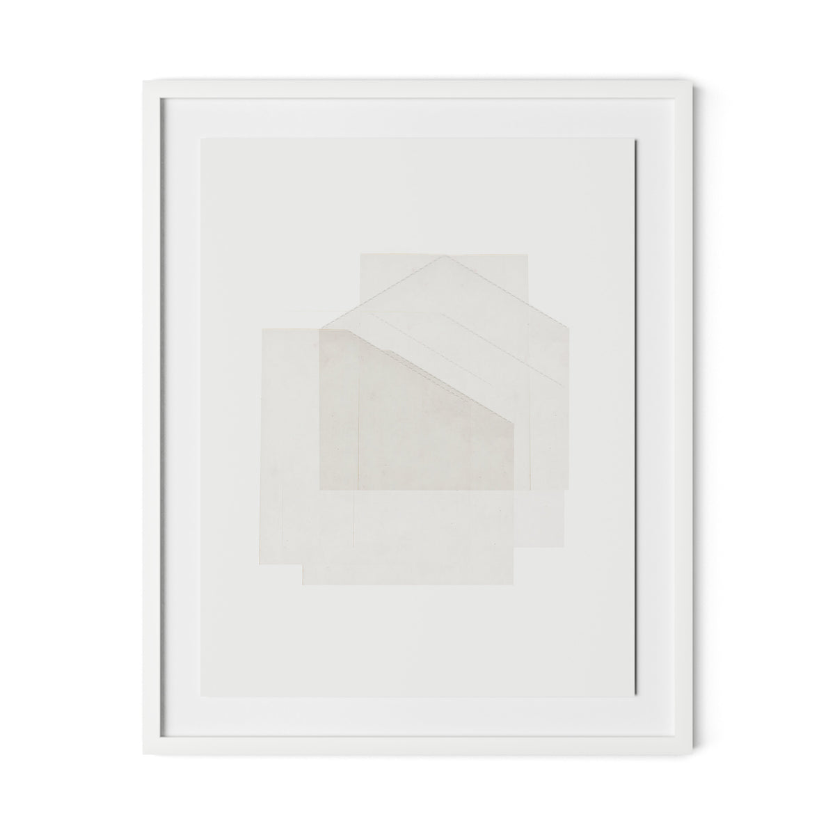 Box Framed Paper / 26 x 32 in / White
