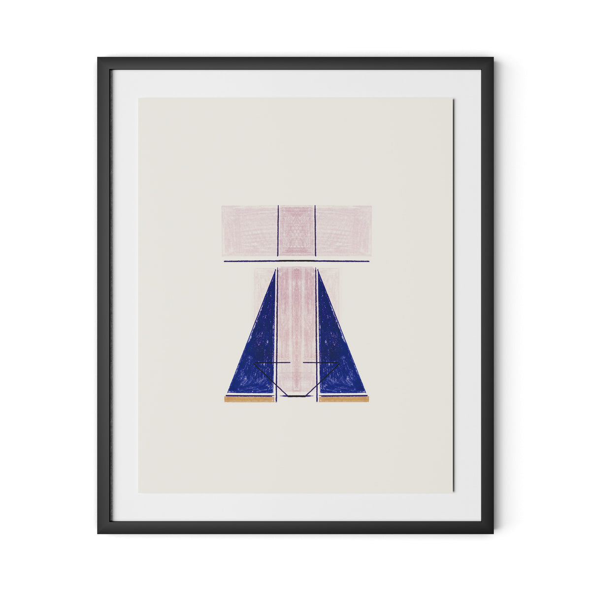Structure Framed Paper / 26.5 x 32 in / Black