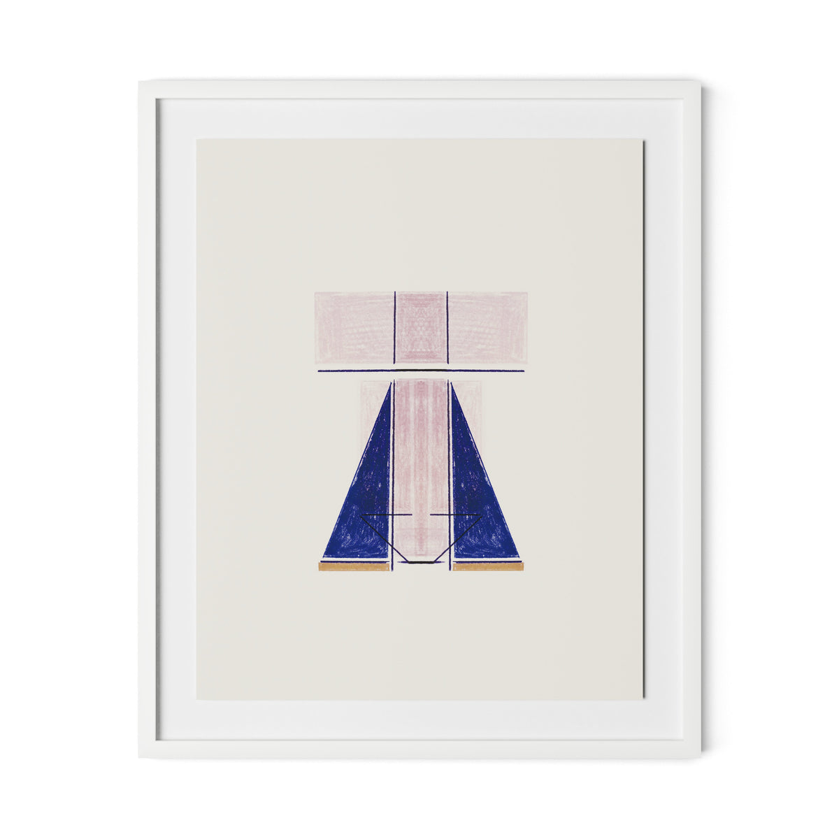 Structure Framed Paper / 26.5 x 32 in / White