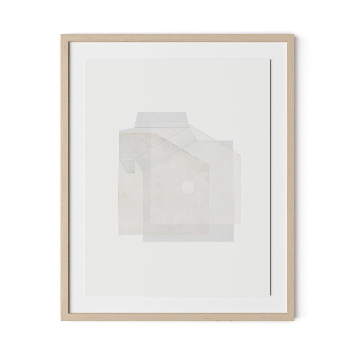 Structure 2 Framed Paper / 26.5 x 32 in / Natural Maple
