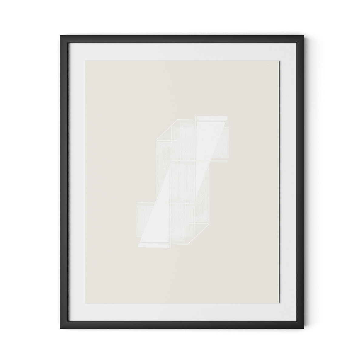 Structure 2 Framed Paper / 26.5 x 32 in / Black