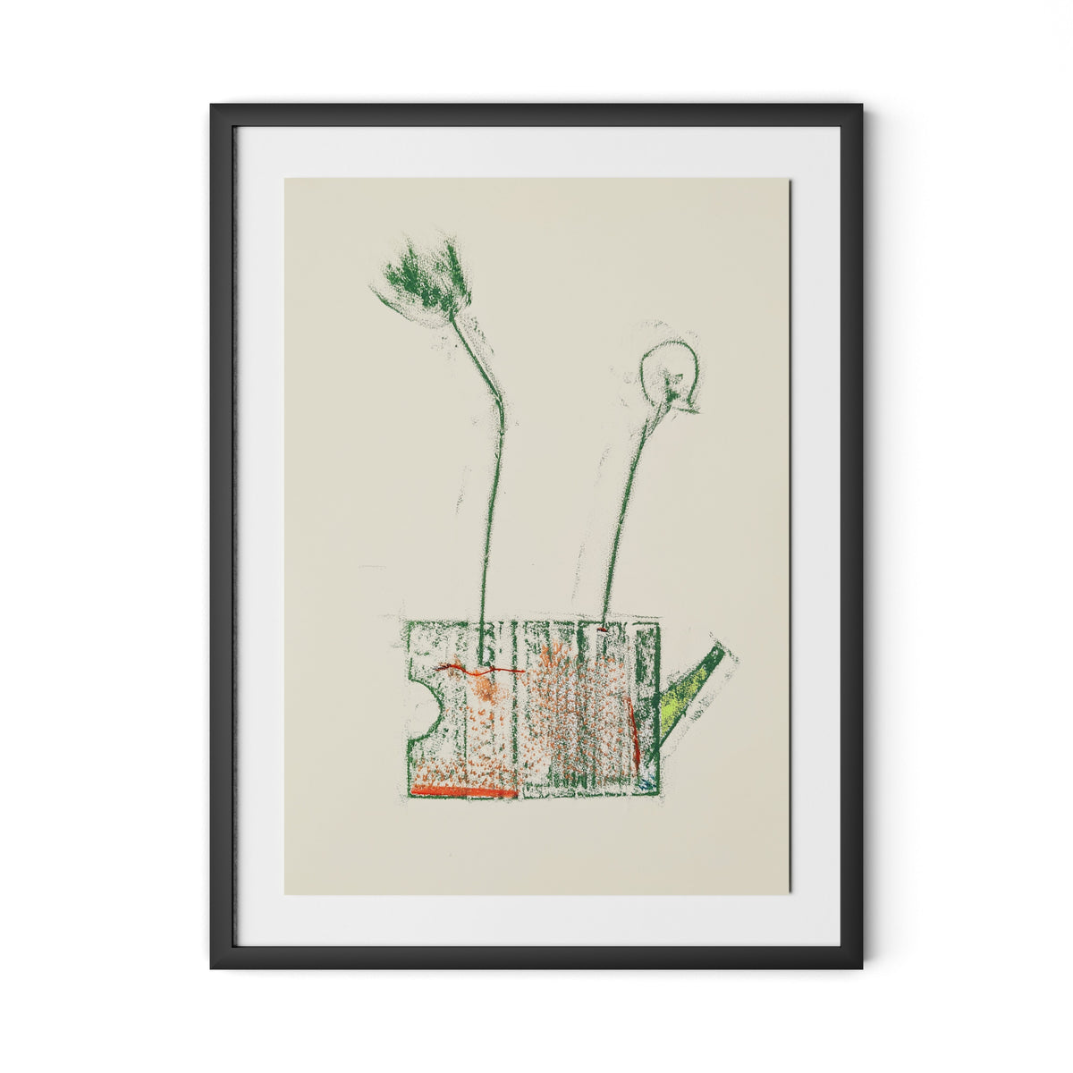 Rubbings 4 Framed Paper / 24 x 32 in / Black