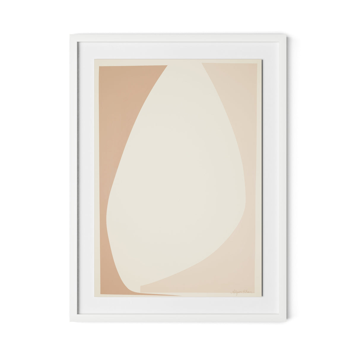 Drawing Closer Framed Paper / 24 x 32 in / White