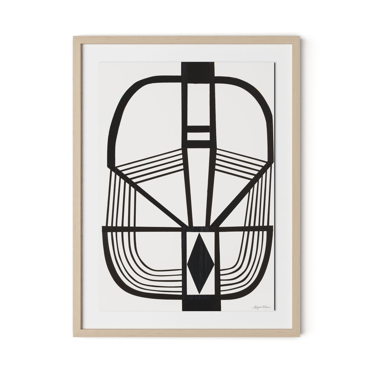 Imperfect Present Framed Paper / 24 x 32 in / Natural Maple