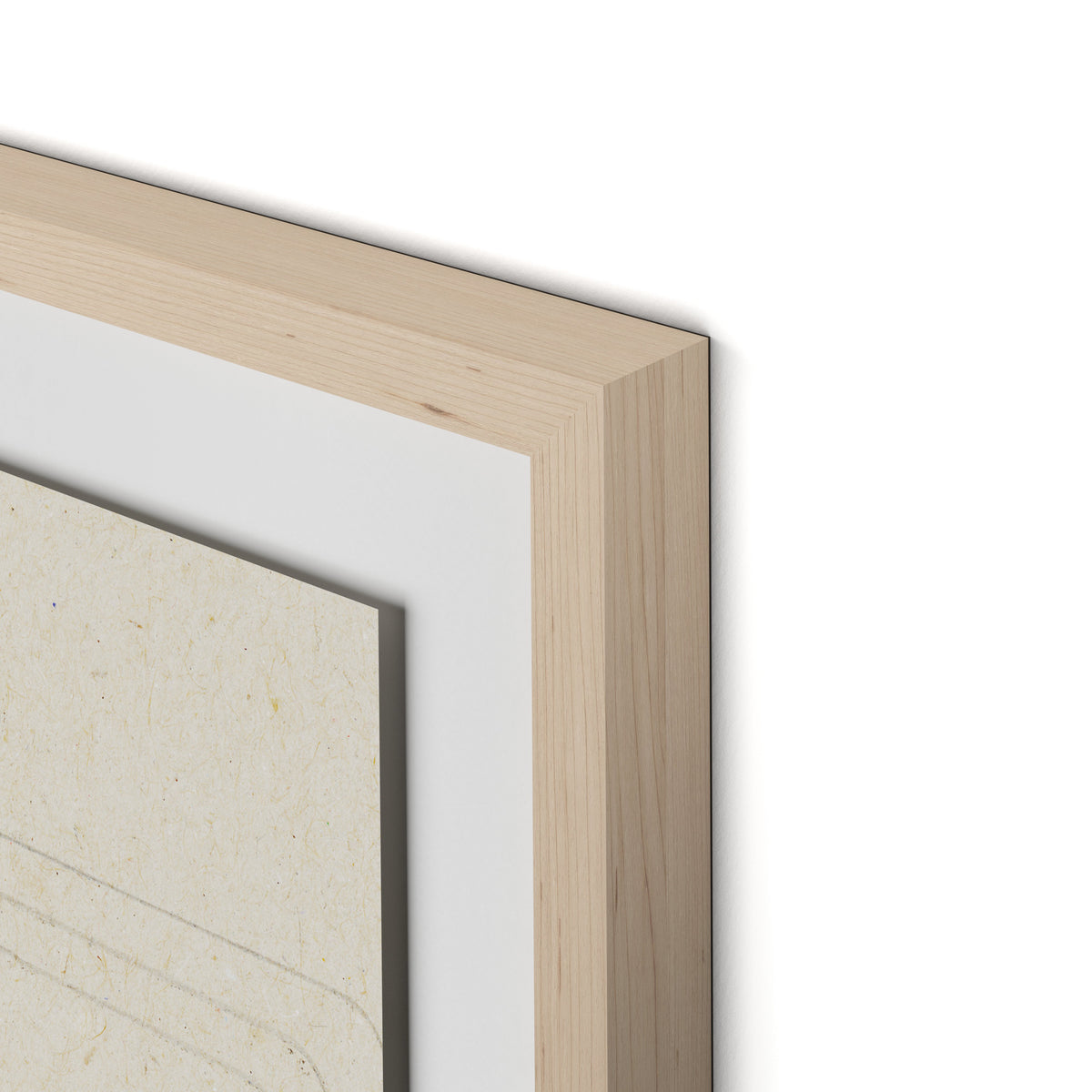 Indirect Framed Paper / 26.5 x 32 in / Natural Maple
