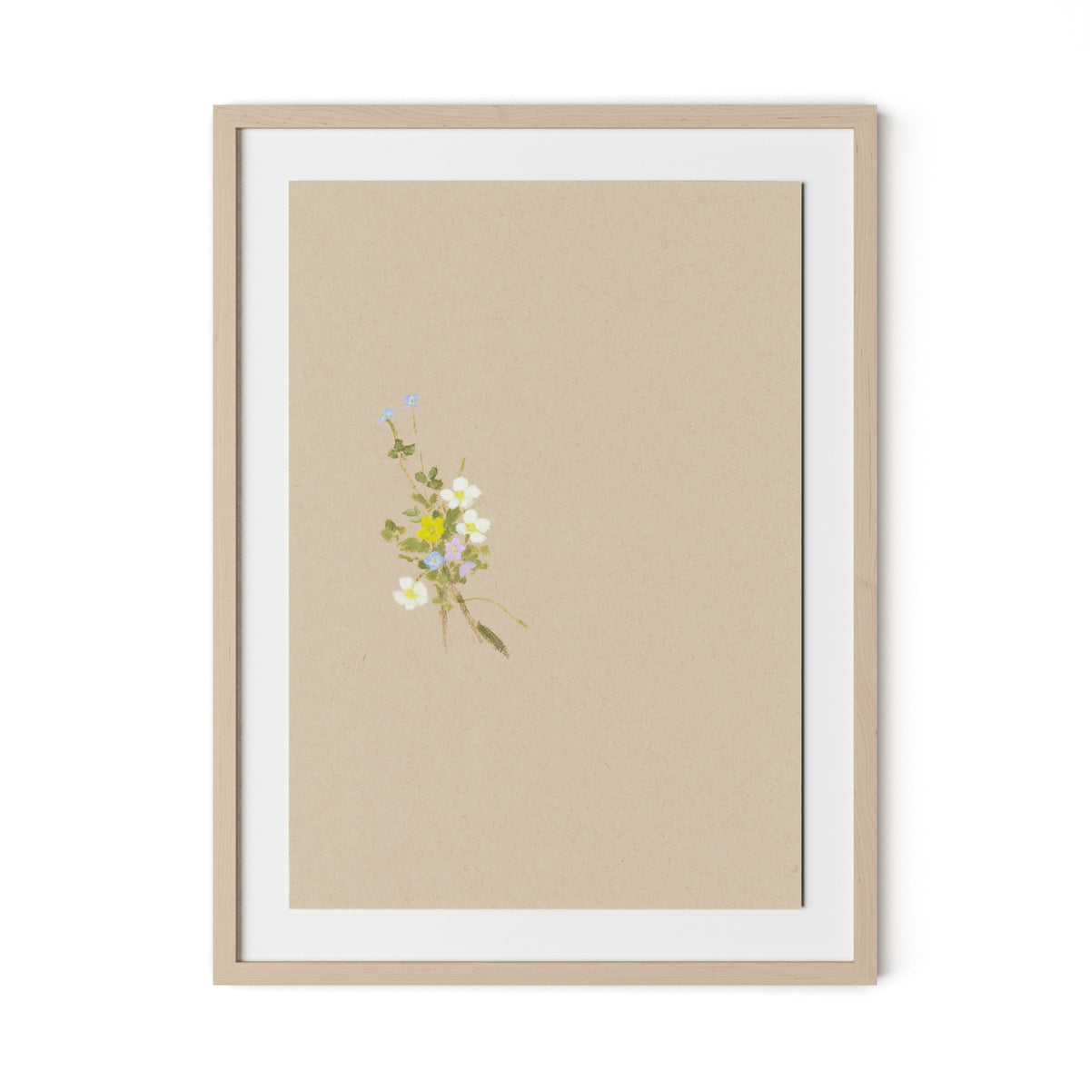 Botanical I Framed Paper / 24 x 32 in / Natural Maple