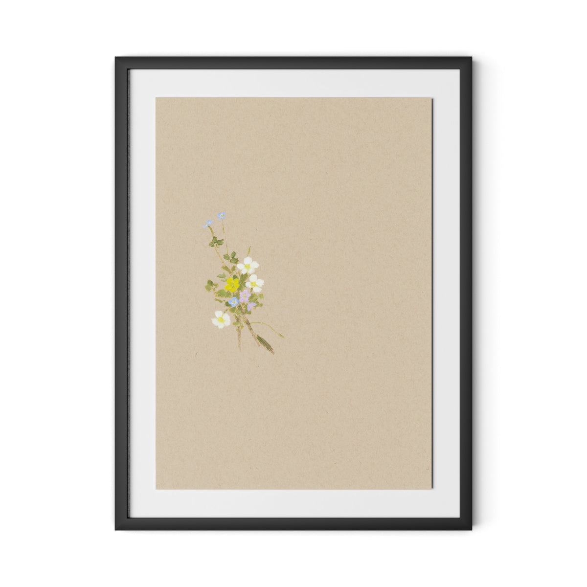 Botanical I Framed Paper / 24 x 32 in / Black