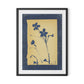 Vintage Blue Daisy Framed Paper / 24 x 32 in / Black