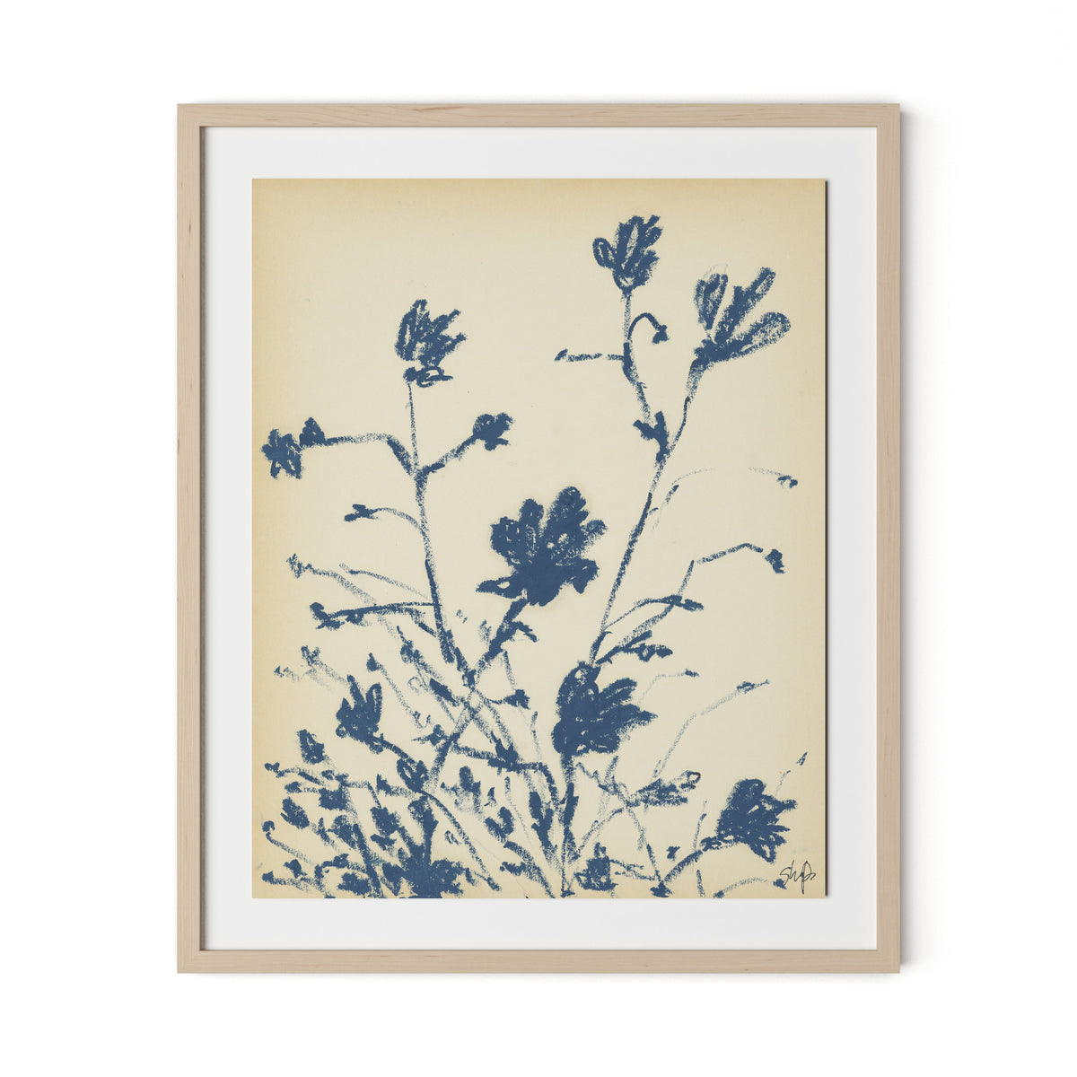 Summer Weed Framed Paper / 26.5 x 32 in / Natural Maple