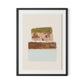 Pink Alpine Flax Framed Paper / 24 x 32 in / Black