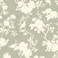 Image of Camellia Bloom in Light Green Wallpaper
