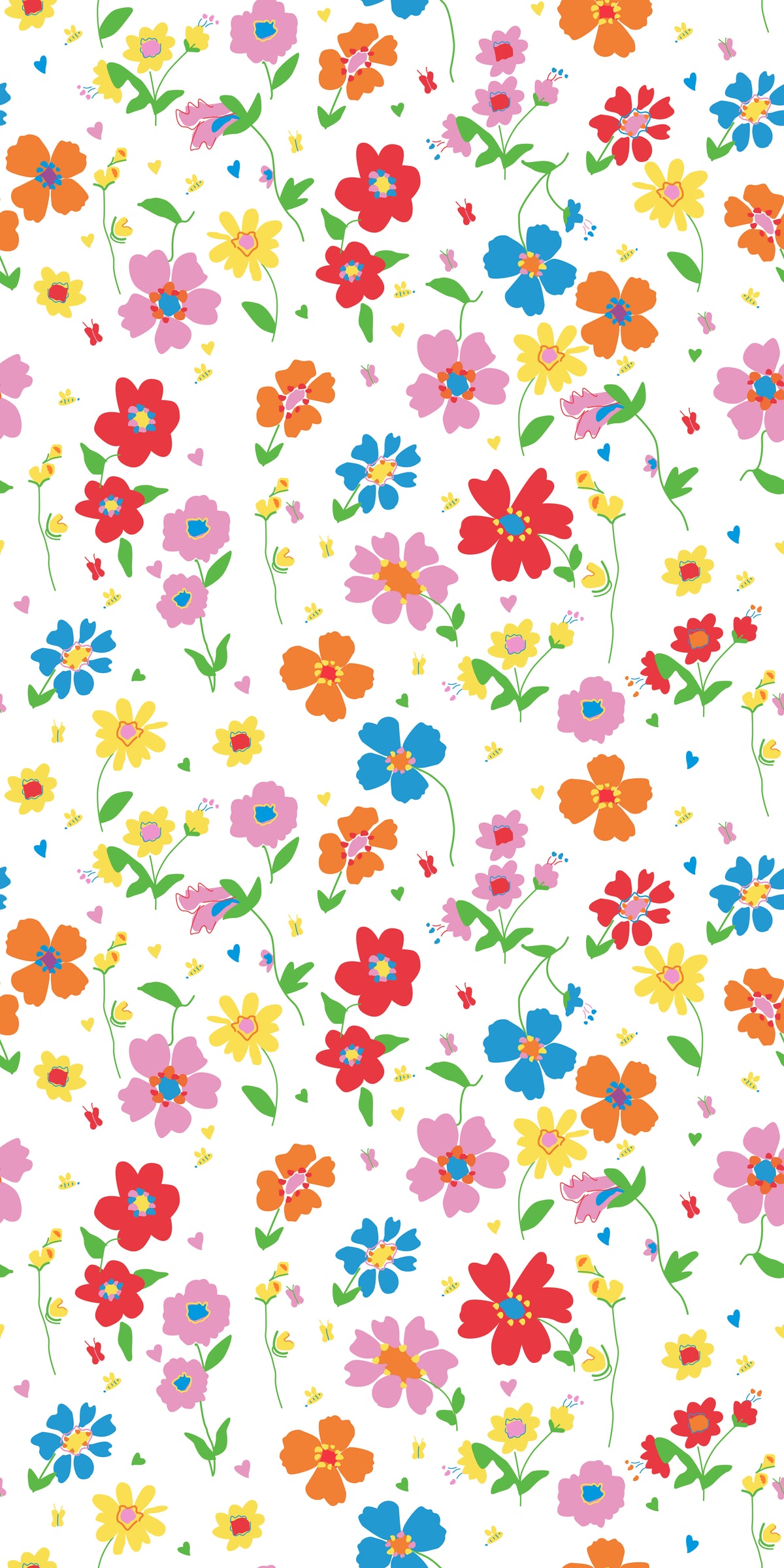 Image of Childhood Floral in Passion Wallpaper