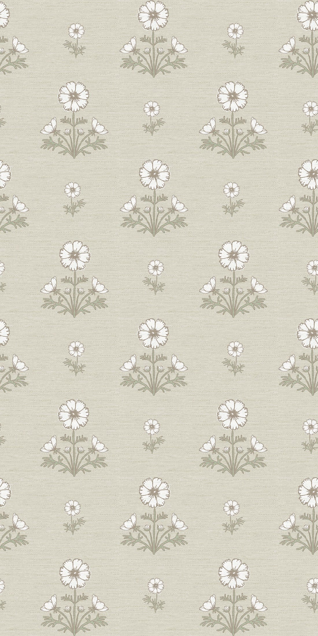 Image of Cosmo Block Print in White/Light Tan Wallpaper