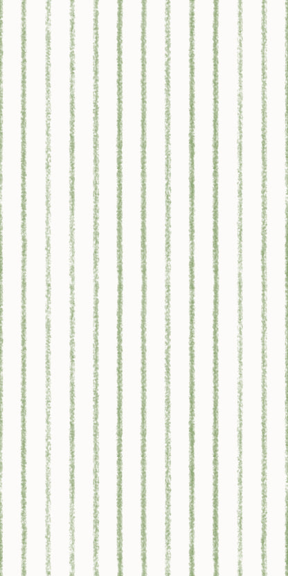 Image of Crayon Stripe in Forest Wallpaper