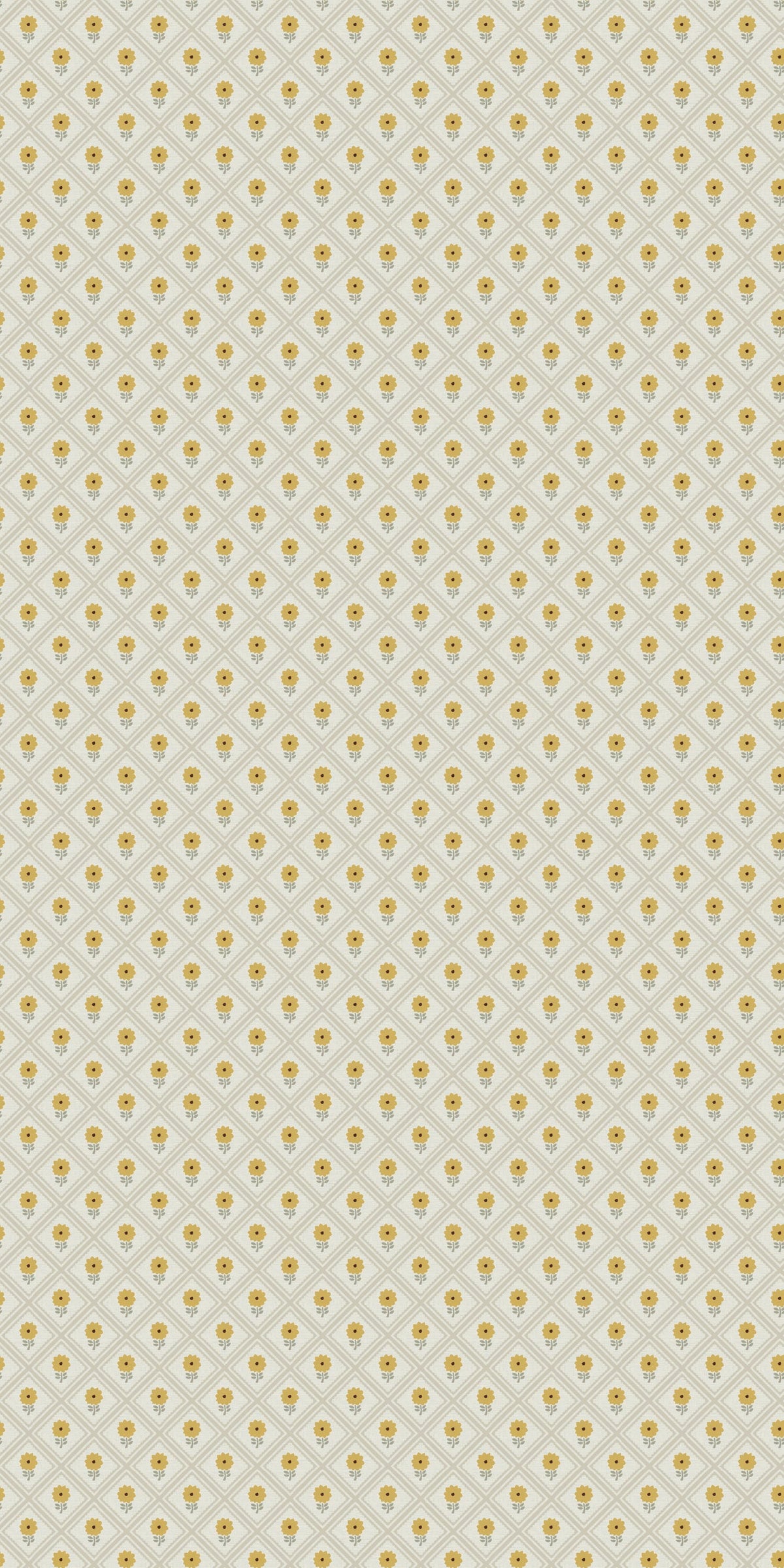 Image of Dahlia in Beige/Mustard Wallpaper